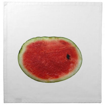 single watermelon slice graphic cloth napkins