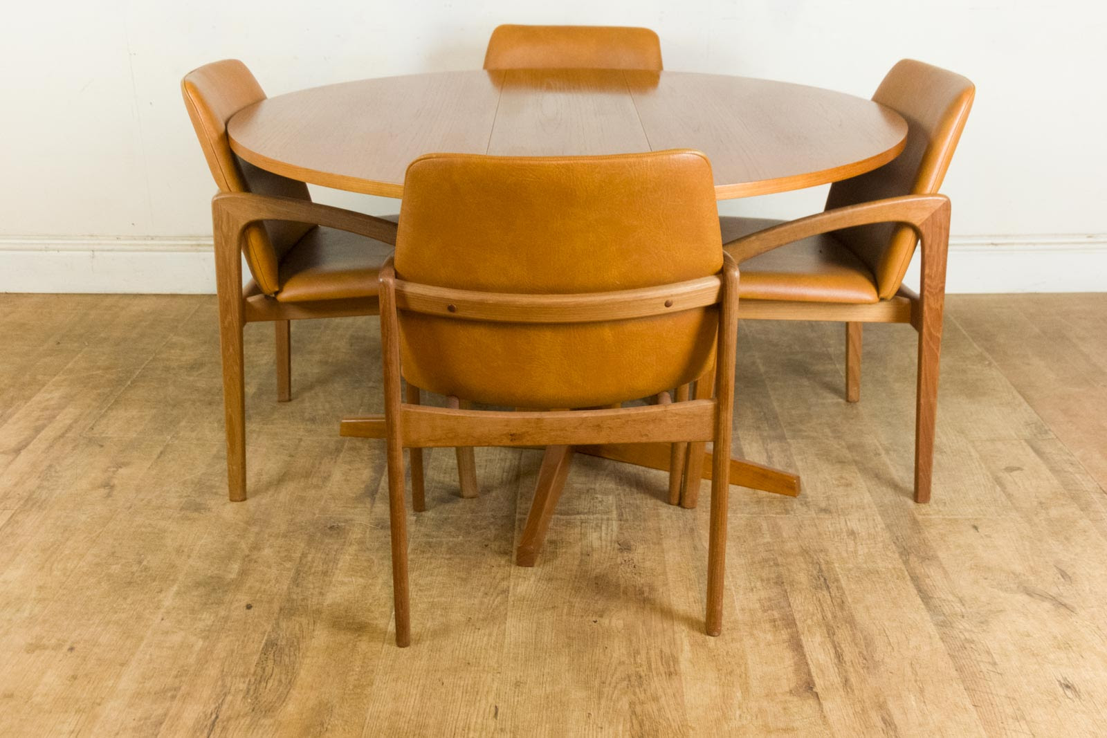 Vintage Retro Danish Teak Drop Leaf Dining Table and 4 Kai Kritiansen Chairs | eBay
