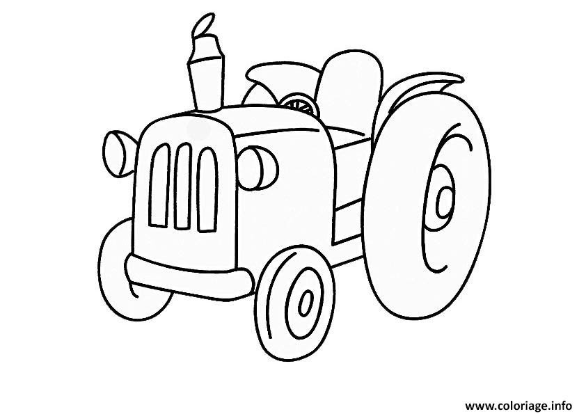 Coloriage tracteur 86 - JeColorie.com