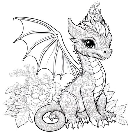  dragon coloring pages for kids