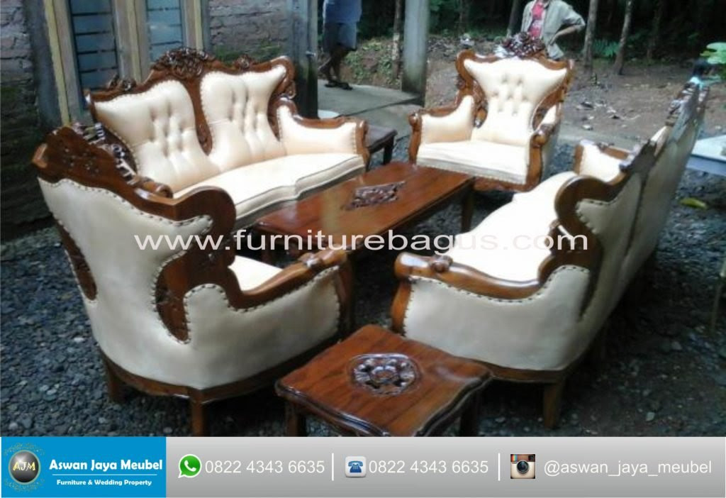  Kursi  Tamu  Sofa  Romawi White Kursi  tamu  Mewah 