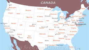 Blank Printable Map Of The United States