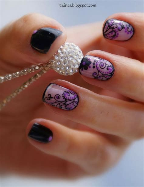 trendy purple nail art designs