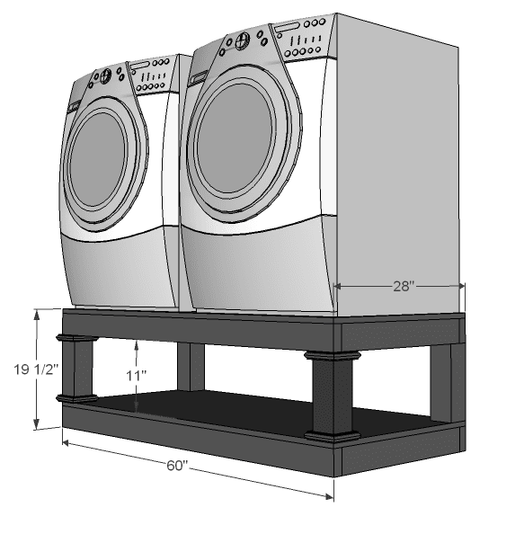 Washer Dryer Pedestal DIY