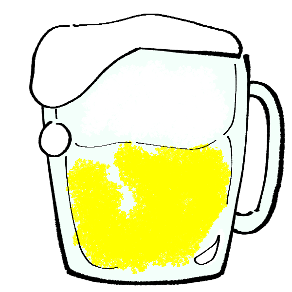 大ジョッキビールのイラスト かわいいフリー素材が無料のイラストレイン
