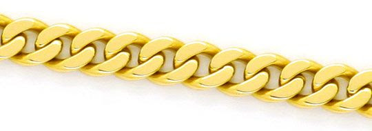 Original-Foto 2, MASSIVE FLACHPANZERGOLDKETTE GELBGOLD KARABINER
