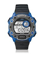 Timex Reloj de cuarzo Man Base Shock Negro / Azul 45 mm