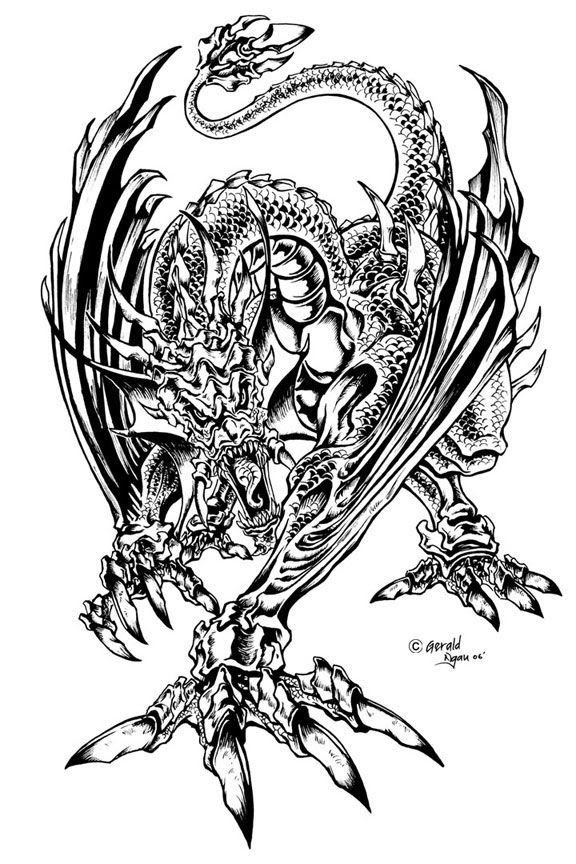 Free Free Printable Adult Dragon Coloring Pages Download Free
