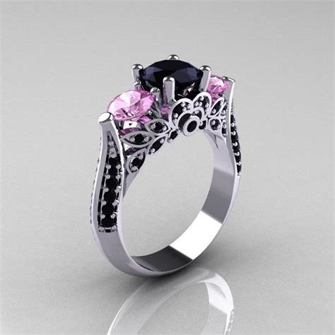 Check out 30 different takes on the one hair trend everyone's trying—rose hold hair. 20 Gorgeous Black Diamond Engagement Rings | Deer Pearl