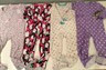 Lot of 4 Girls Size 4t Sleeper Fleece Pj CARTERS Pajamas Warm Winter Footed. VGC