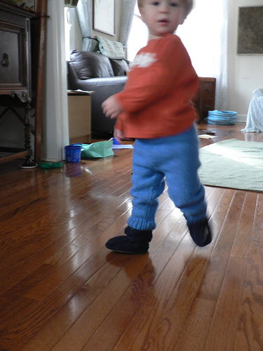 Sweater pants in action