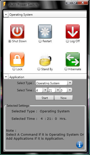 program de oprit calculatorul automat