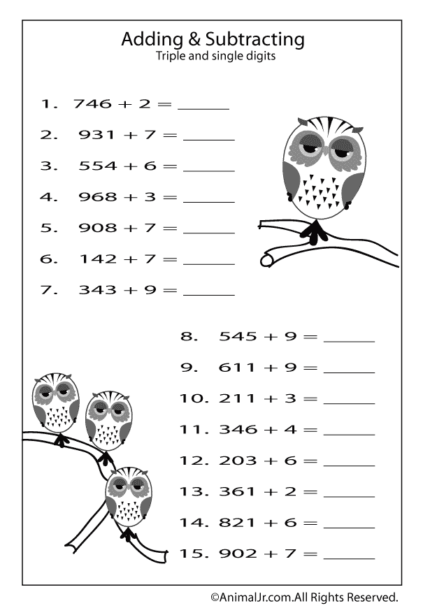 How much animal themed math worksheets for 3rd grade