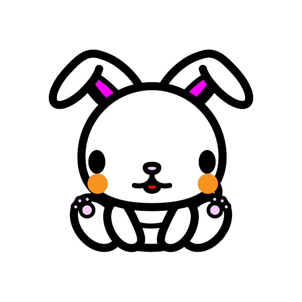 かわいいうさぎの無料イラスト 商用フリー オイデ43