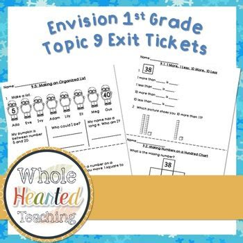  envision math 1st grade topic 10 by whole hearted teaching tpt