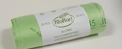 Buy 1 Roll (25 liners) 35 litre Biobag cornstarch Kerbside Caddy Liners with caddy Fresh