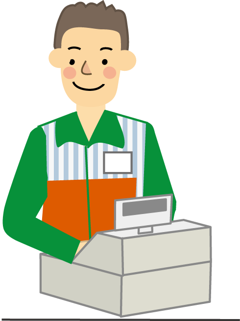 人物 職業 販売 レジ イラスト 無料素材