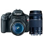 Canon EOS Rebel T3i 18 MP CMOS APS-C Sensor DIGIC 4 Image Processor Digital SLR Camera with EF-S 18-55mm f/3.5-5.6 IS Lens + Canon EF 75-300mm f/4-5.6 III Telephoto Zoom Lens