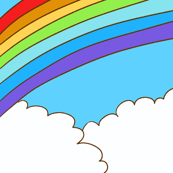 虹のイラスト かわいいフリー素材が無料のイラストレイン