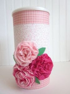 Crepe Paper Flowers Tutorial and Girls Valentine Boxes