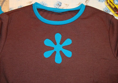 close up of finished shirt