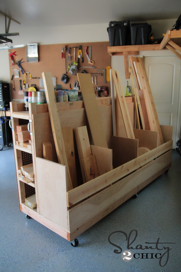 Garage Organization! DIY Lumber Cart - Shanty 2 Chic
