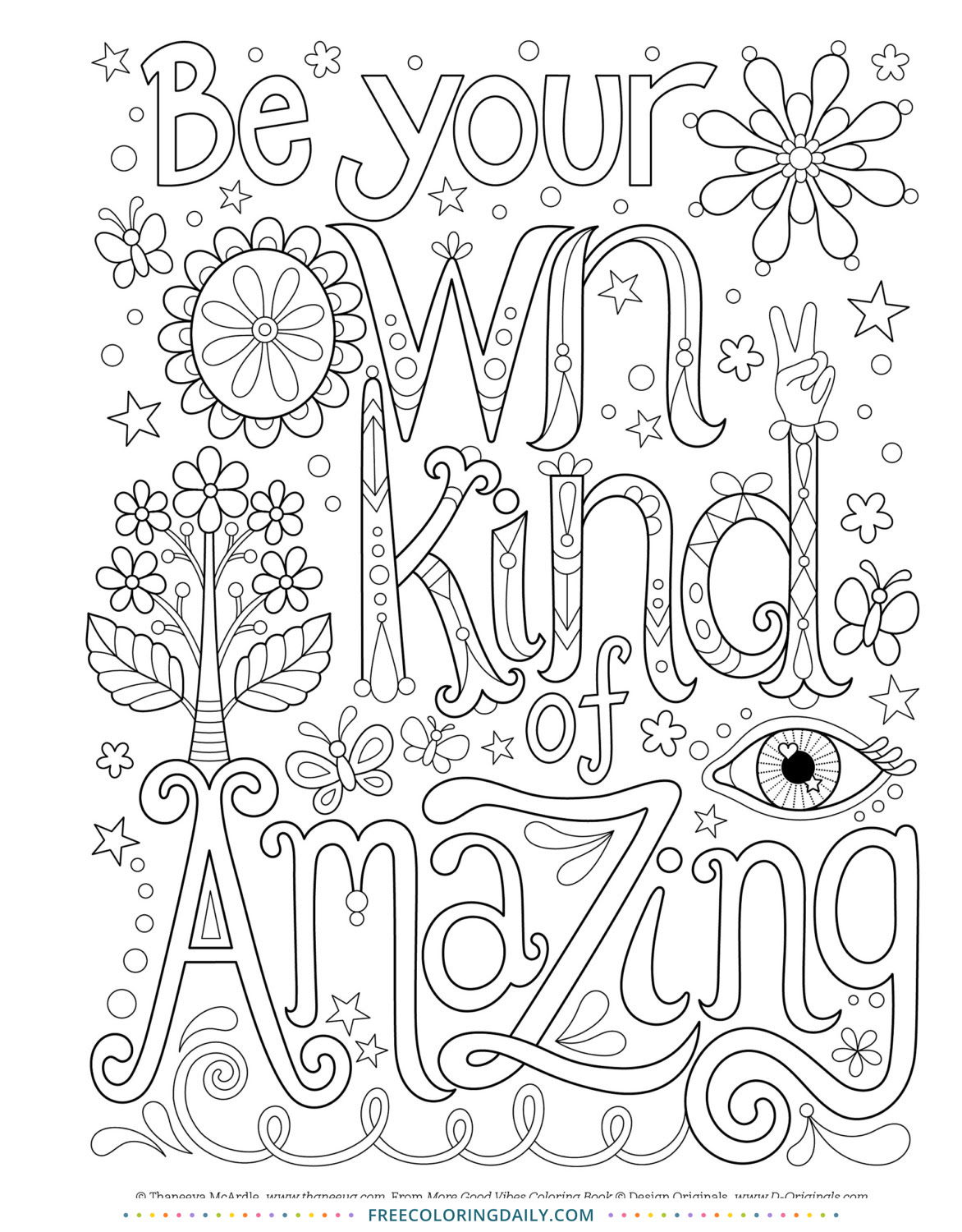 Download Free Quote Coloring Page | Free Coloring Daily