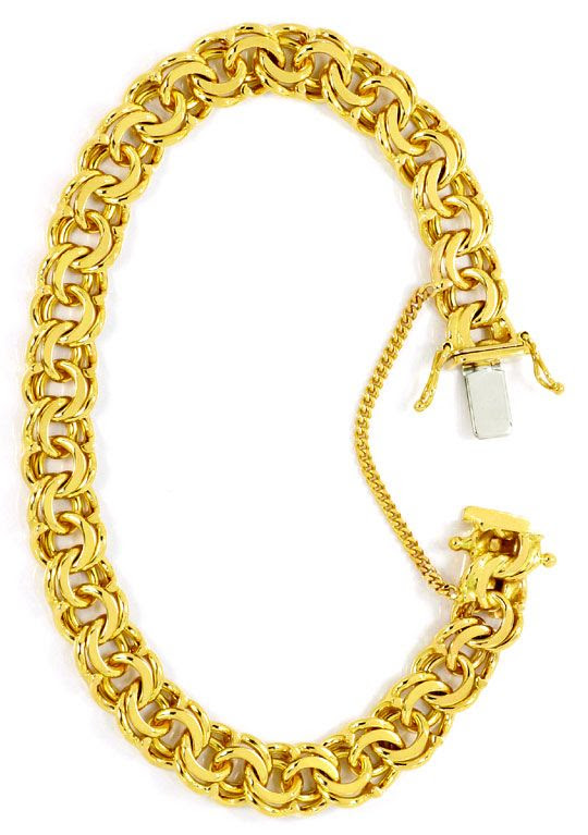 Foto 3, GARIBALDI GOLD-ARMBAND KASTENVERSCHLUSS MASSIV GELBGOLD, K2467