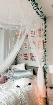25+ Canopy Bed Bedrooms With Fairy Lights, Untuk Mempercantik Ruangan