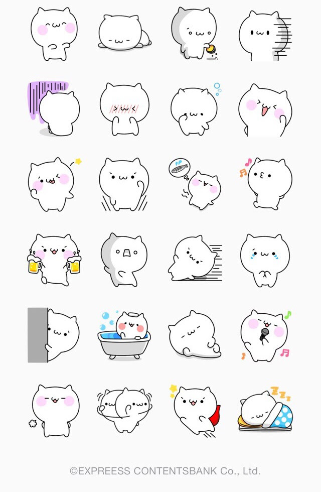 Lineスタンプ かわいいよ ゆるぬこ Lineスタンプレビュー スタンプバンク