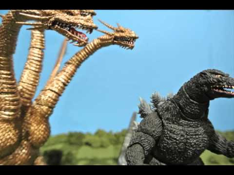 Godzilla Vs. King Ghidorah Stop motion - YouTube
