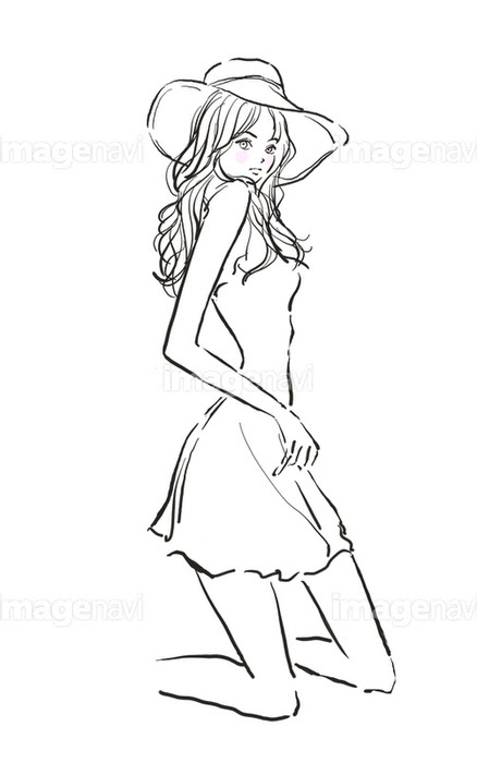 帽子をかぶる女の子 の画像素材 イラスト素材ならイメージナビ