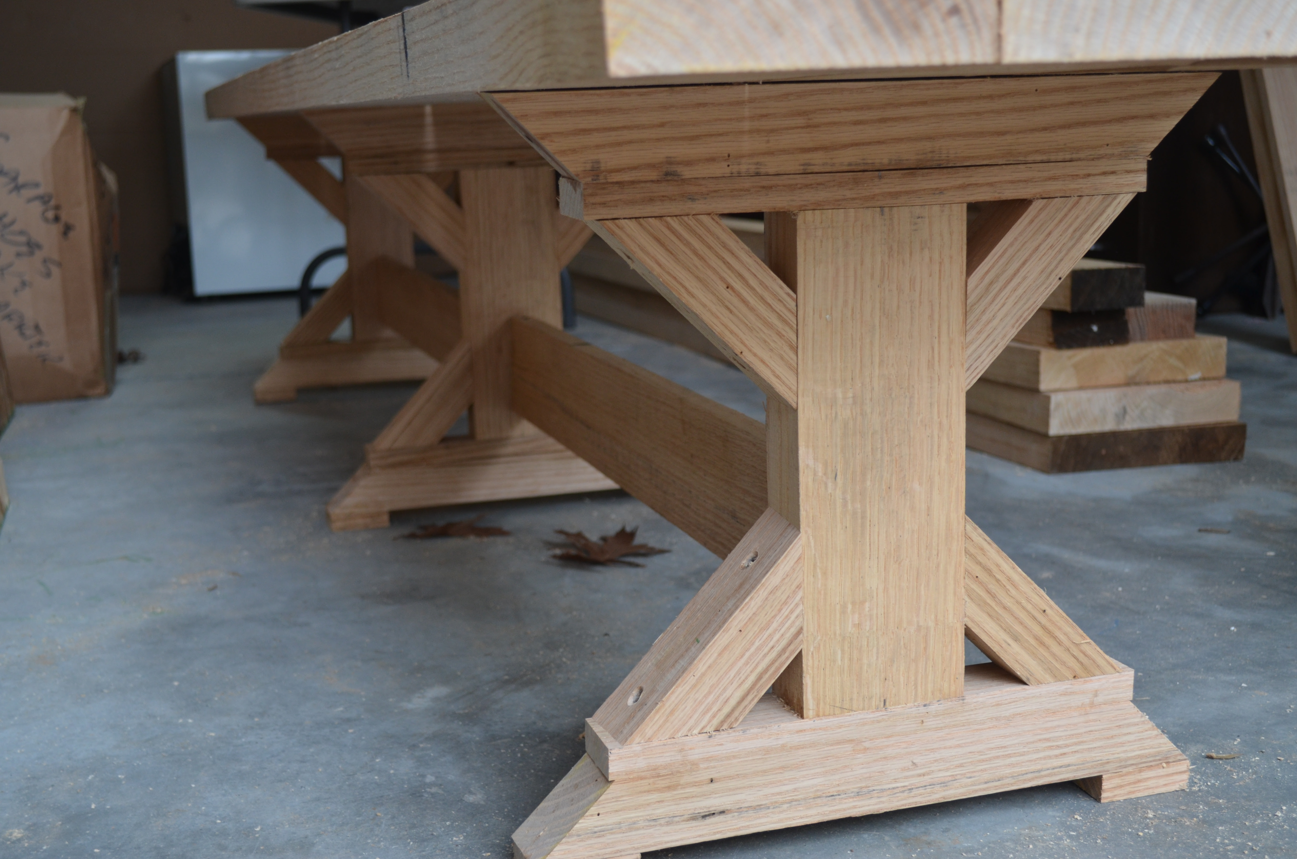 Woodwork X Leg Dining Table Plans PDF Plans