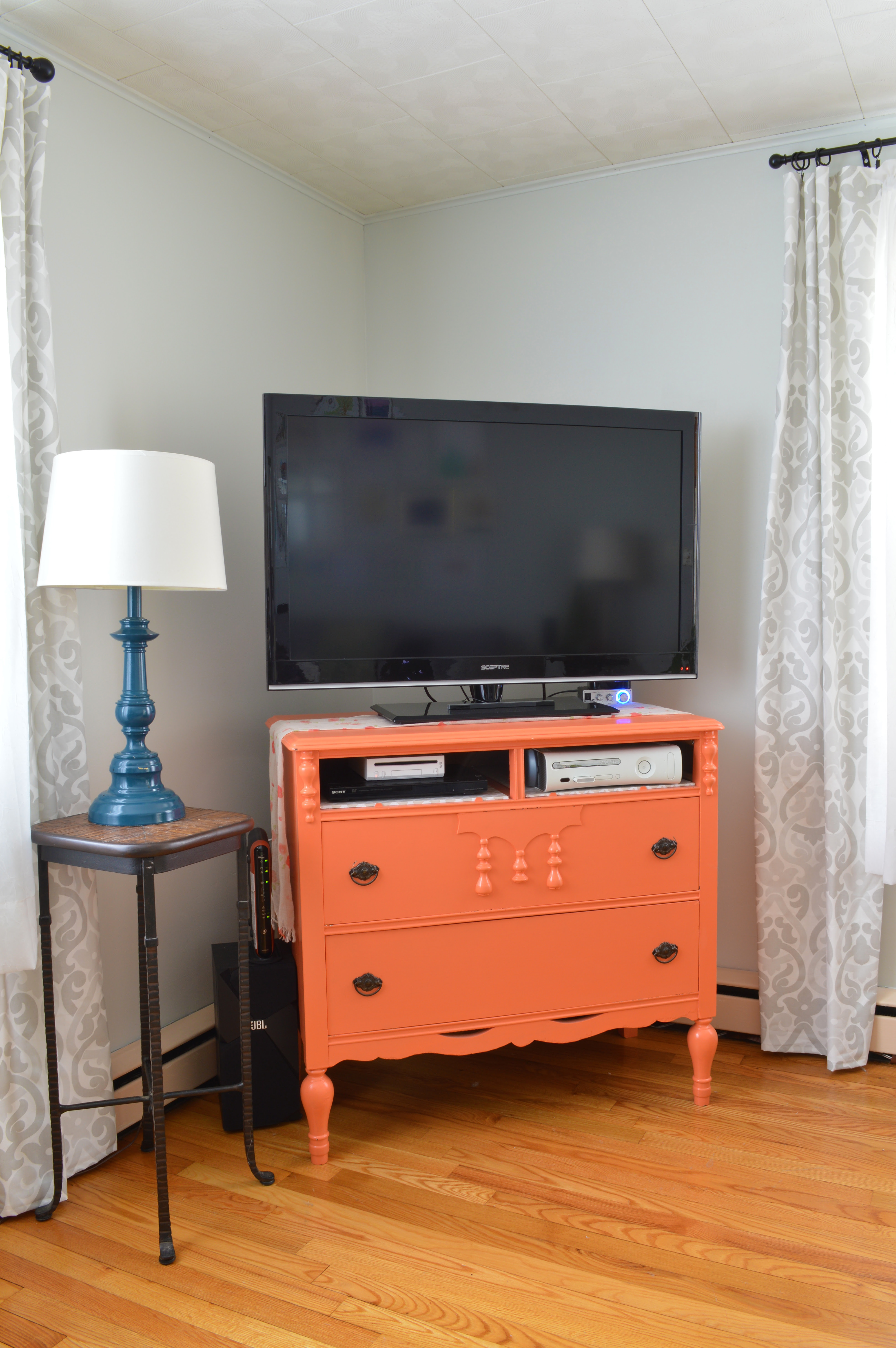 Furniture makeover: From dresser to TV stand – Plaster ...