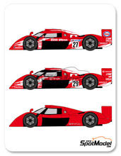 Calcas 1/24 Shunko Models - Toyota TS020 GT-One Esso - Nº 27, 28, 29 - 24 Horas de Le Mans 1998 para kit de Tamiya