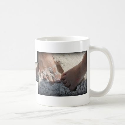 Big Foot Little Foot at the Beach Florida gulf Mugs
