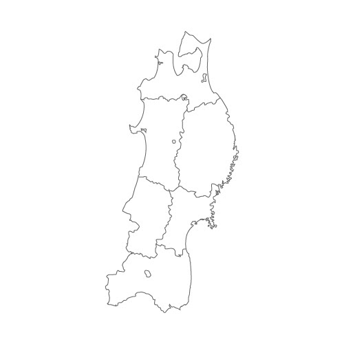 東北地方の地図のイラスト ただ絵 Net 無料 商用可 Aiファイルも取り扱う フリーイラストサイト