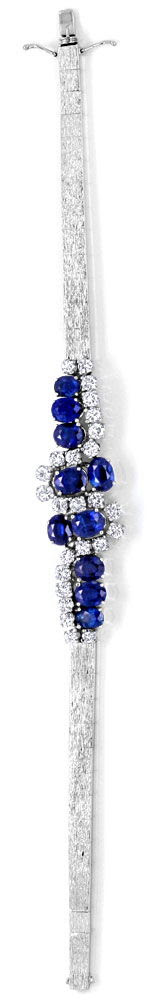 Original-Foto 4, DIAMANTARMBAND 1,9 BRILLANTEN 7,7 1A-SAFIRE 18K SCHMUCK