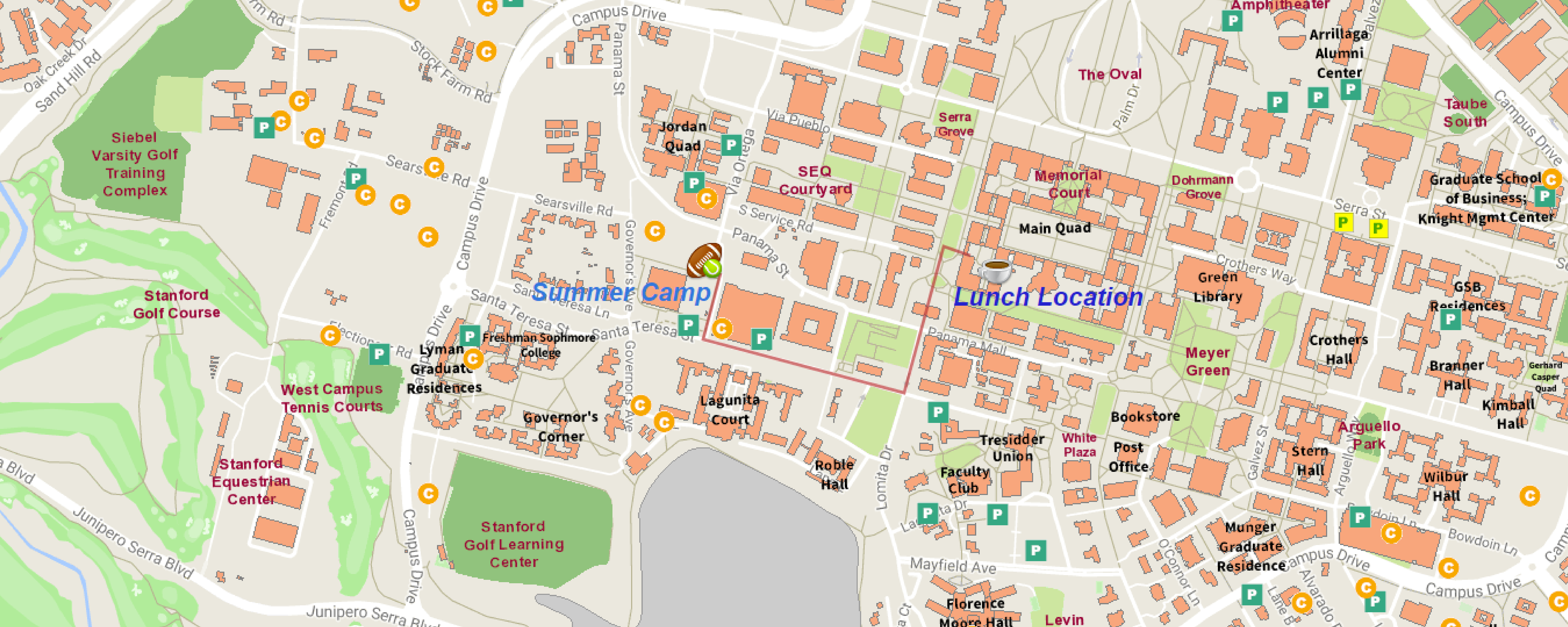 Stanford University Campus Map
