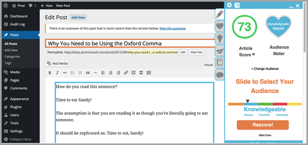 Atomic writer blog writing tool