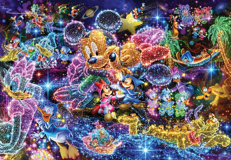 Ten Ds1000 771 ディズニー 星空に願いを オールキャラクター 1000ピース Cp D テンヨー の商品詳細ページです 日本最大級のジグソーパズル通販専門店 ジグソークラブ