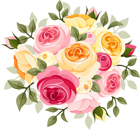 Download Elegant flowers bouquet vector Free vector in Encapsulated ...