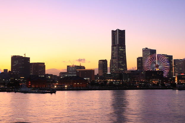 職場pcの壁紙 みなとみらい夕景 写真共有サイト フォト蔵