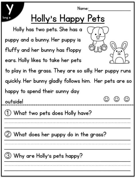  free preschool kindergarten reading comprehension worksheets
