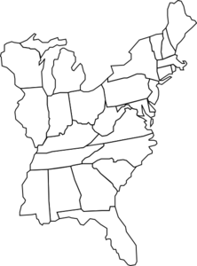 Blank Eastern Us Map Eastern U.s. Map Clip Art at Clker.  vector clip art online 
