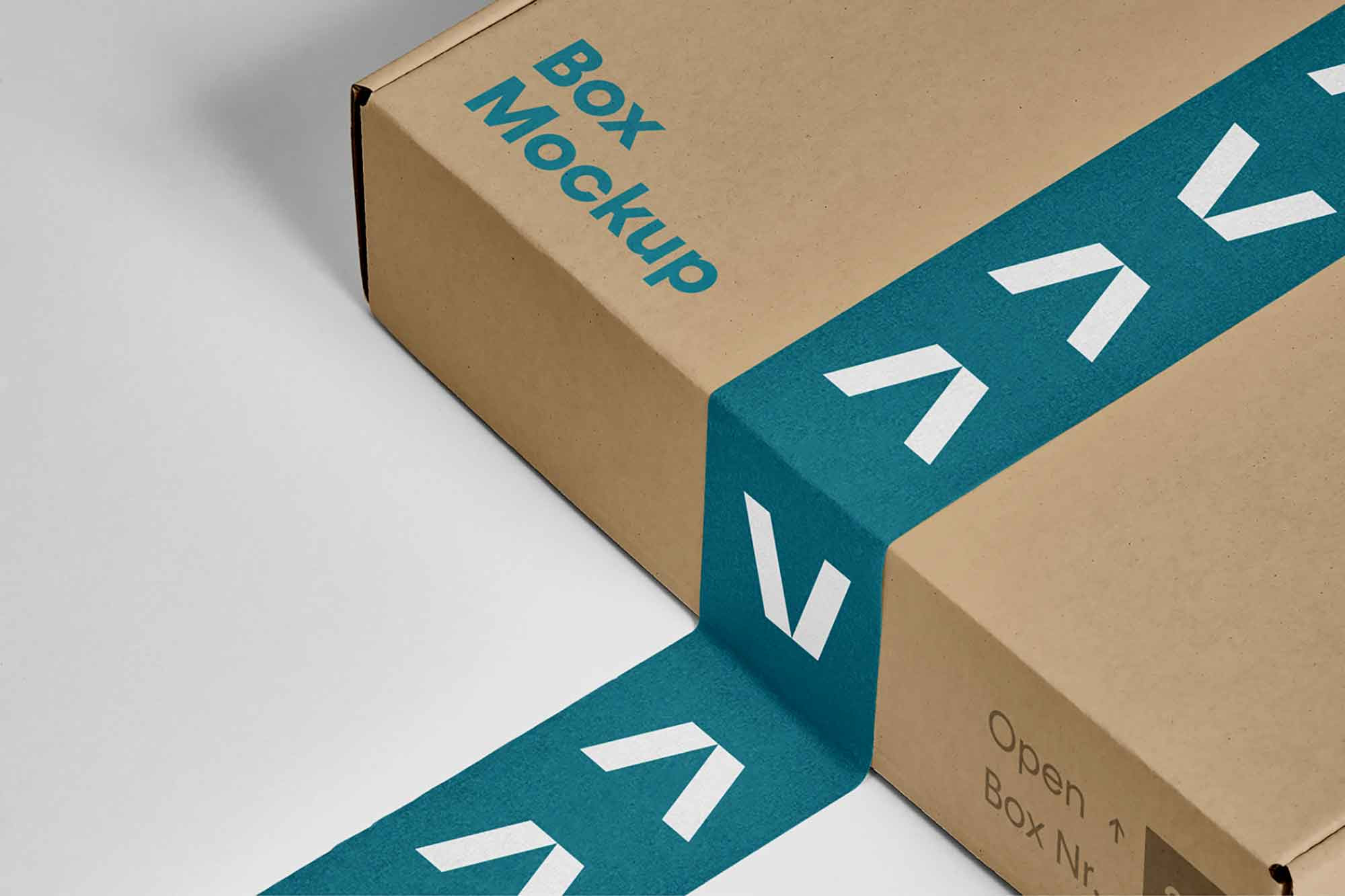 Download Free Box With Tape Mockup Psd