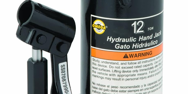 Omega 10120 Black Hydraulic in-Line Bottle Jack - 12 Ton Capacity