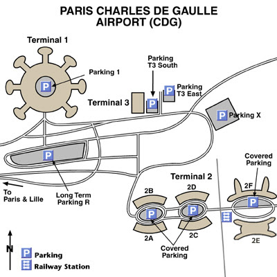 Paris De Gaulle Airport Terminal Map