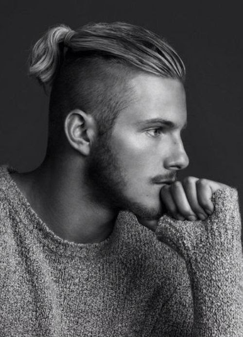 undercut hairstyle with a ponytail