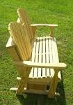 Treated Wood ADIRONDACK GLIDER BENCH - Backyard World